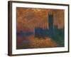 The Parliament in London, Stormy Sky-Claude Monet-Framed Giclee Print