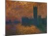 The Parliament in London, Stormy Sky-Claude Monet-Mounted Giclee Print