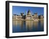 The Parliament (Orszaghaz) across River Danube at Sunset, UNESCO World Heritage Site, Budapest, Hun-Stuart Black-Framed Photographic Print