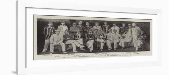 The Parliamentary Cricket-Match at Lord'S, a Group of Government and Opposition Teams-null-Framed Giclee Print