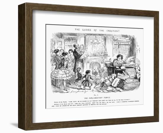 The Parliamentary Female, 1850-John Leech-Framed Giclee Print