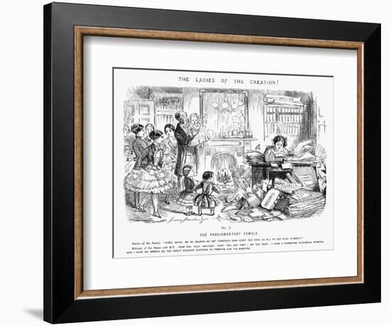 The Parliamentary Female, 1850-John Leech-Framed Giclee Print