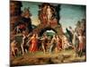 The Parnassus (Apollo and the Nines Muses) (Tempera and Gold on Canvas, 1497)-Andrea Mantegna-Mounted Giclee Print