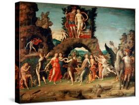 The Parnassus (Apollo and the Nines Muses) (Tempera and Gold on Canvas, 1497)-Andrea Mantegna-Stretched Canvas