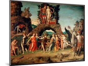 The Parnassus (Apollo and the Nines Muses) (Tempera and Gold on Canvas, 1497)-Andrea Mantegna-Mounted Giclee Print