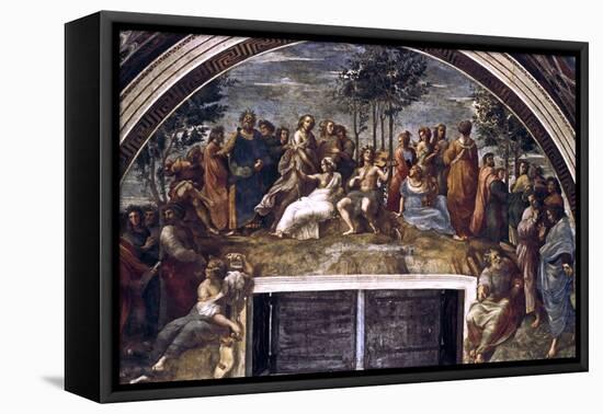 The Parnassus, from the Stanza Delle Segnatura, 1510-1511-Raphael-Framed Stretched Canvas