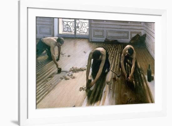 'The Parquet Planers', 1875. Artist: Gustave Caillebotte-Gustave Caillebotte-Framed Giclee Print