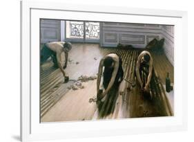 'The Parquet Planers', 1875. Artist: Gustave Caillebotte-Gustave Caillebotte-Framed Giclee Print