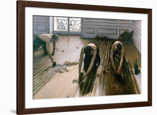 'The Parquet Planers', 1875. Artist: Gustave Caillebotte-Gustave Caillebotte-Framed Giclee Print