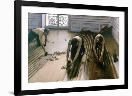 'The Parquet Planers', 1875. Artist: Gustave Caillebotte-Gustave Caillebotte-Framed Giclee Print