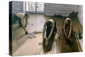 'The Parquet Planers', 1875. Artist: Gustave Caillebotte-Gustave Caillebotte-Stretched Canvas