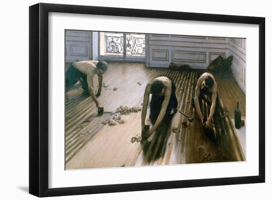 'The Parquet Planers', 1875. Artist: Gustave Caillebotte-Gustave Caillebotte-Framed Giclee Print