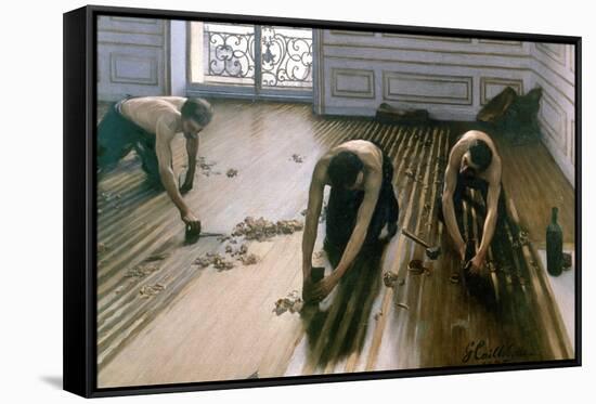 'The Parquet Planers', 1875. Artist: Gustave Caillebotte-Gustave Caillebotte-Framed Stretched Canvas