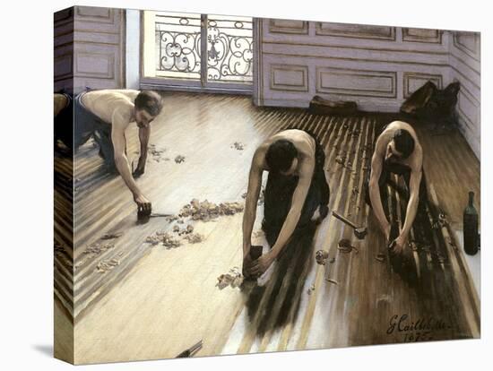 The Parquet Planers, 1875-Gustave Caillebotte-Stretched Canvas