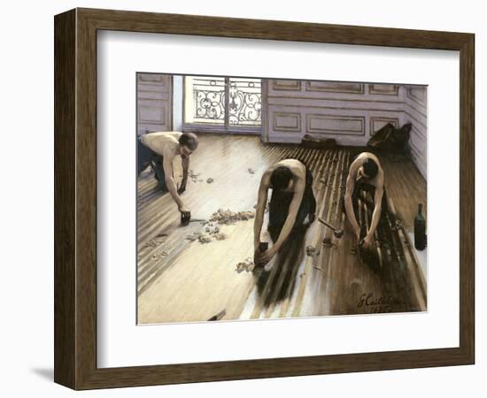 The Parquet Planers, 1875-Gustave Caillebotte-Framed Premium Giclee Print