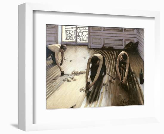 The Parquet Planers, 1875-Gustave Caillebotte-Framed Premium Giclee Print