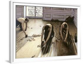 The Parquet Planers, 1875-Gustave Caillebotte-Framed Premium Giclee Print