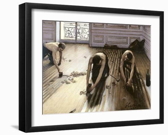 The Parquet Planers, 1875-Gustave Caillebotte-Framed Giclee Print