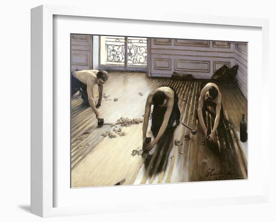 The Parquet Planers, 1875-Gustave Caillebotte-Framed Giclee Print