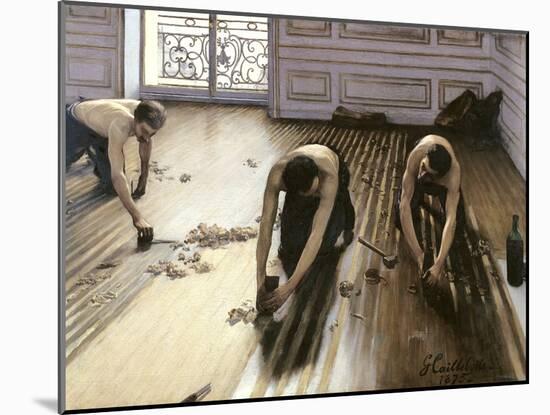 The Parquet Planers, 1875-Gustave Caillebotte-Mounted Giclee Print