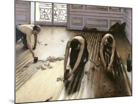 The Parquet Planers, 1875-Gustave Caillebotte-Mounted Giclee Print