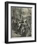 The parrot walk at a Victorian London zoo-Gustave Dore-Framed Giclee Print