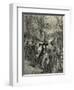 The parrot walk at a Victorian London zoo-Gustave Dore-Framed Giclee Print