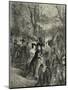 The parrot walk at a Victorian London zoo-Gustave Dore-Mounted Giclee Print