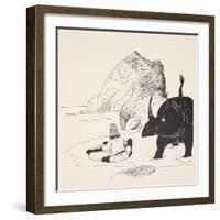 The Parsee Beginning to Eat His Cake on the Uninhabited Island-Rudyard Kipling-Framed Giclee Print