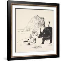 The Parsee Beginning to Eat His Cake on the Uninhabited Island-Rudyard Kipling-Framed Giclee Print