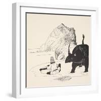 The Parsee Beginning to Eat His Cake on the Uninhabited Island-Rudyard Kipling-Framed Giclee Print