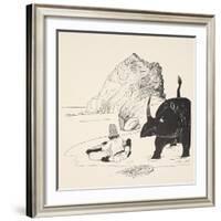 The Parsee Beginning to Eat His Cake on the Uninhabited Island-Rudyard Kipling-Framed Giclee Print