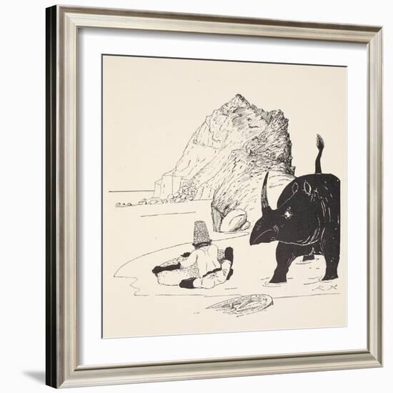 The Parsee Beginning to Eat His Cake on the Uninhabited Island-Rudyard Kipling-Framed Giclee Print