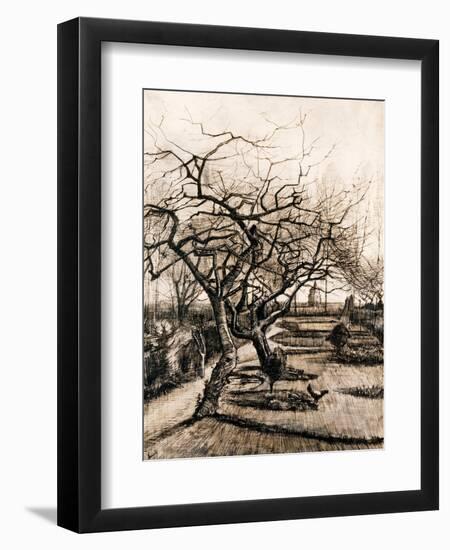 The Parsonage Garden at Nuenen in Winter-Vincent van Gogh-Framed Giclee Print