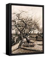 The Parsonage Garden at Nuenen in Winter-Vincent van Gogh-Framed Stretched Canvas