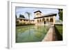 The Partal Gardens of Alhambra in Granada-Javier Sanchez Mingorance-Framed Photographic Print