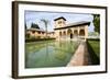 The Partal Gardens of Alhambra in Granada-Javier Sanchez Mingorance-Framed Photographic Print