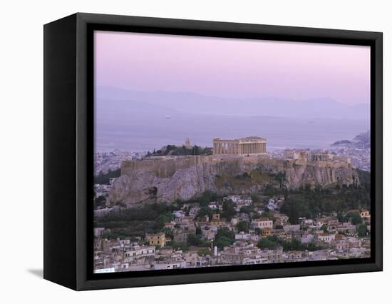 The Parthenon and Acropolis from Lykavitos, Unesco World Heritage Site, Athens, Greece, Europe-Gavin Hellier-Framed Stretched Canvas