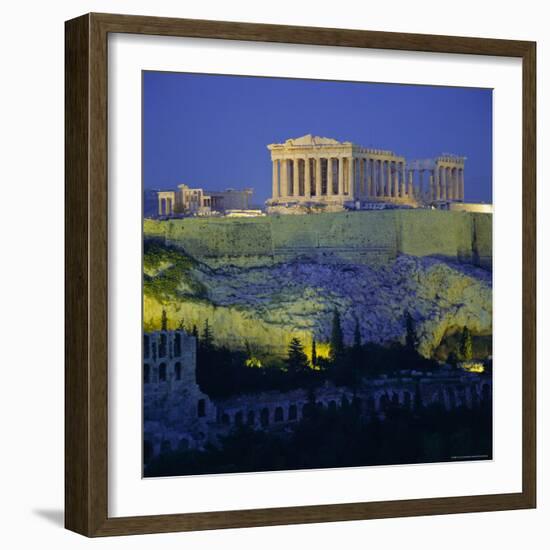 The Parthenon and Acropolis, Unesco World Heritage Site, Athens, Greece, Europe-Tony Gervis-Framed Photographic Print