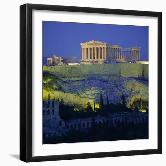 The Parthenon and Acropolis, Unesco World Heritage Site, Athens, Greece, Europe-Tony Gervis-Framed Photographic Print