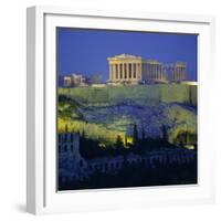 The Parthenon and Acropolis, Unesco World Heritage Site, Athens, Greece, Europe-Tony Gervis-Framed Photographic Print