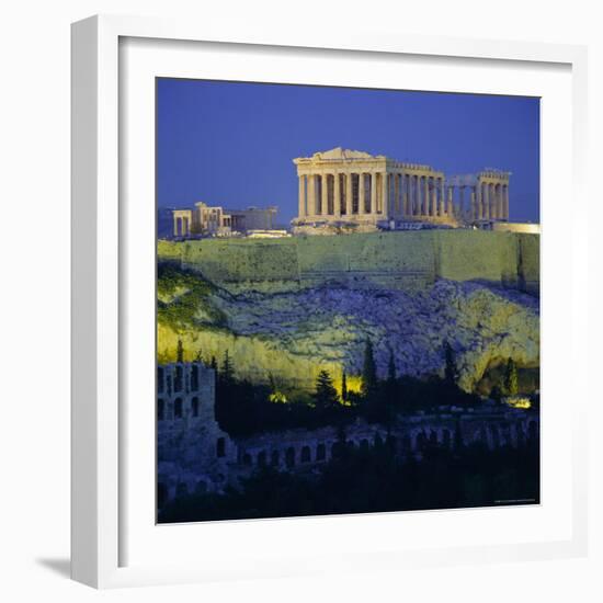 The Parthenon and Acropolis, Unesco World Heritage Site, Athens, Greece, Europe-Tony Gervis-Framed Photographic Print