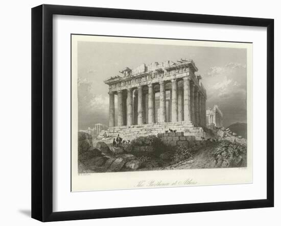 The Parthenon at Athens-William Henry Bartlett-Framed Giclee Print