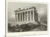 The Parthenon at Athens-William Henry Bartlett-Stretched Canvas