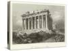 The Parthenon at Athens-William Henry Bartlett-Stretched Canvas