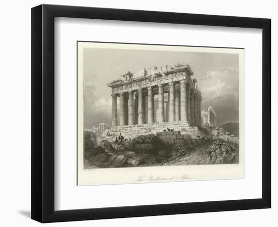 The Parthenon at Athens-William Henry Bartlett-Framed Premium Giclee Print