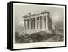 The Parthenon at Athens-William Henry Bartlett-Framed Stretched Canvas