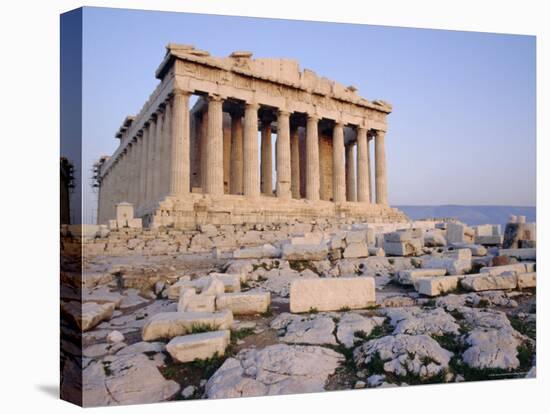 The Parthenon at Sunset, Unesco World Heritage Site, Athens, Greece, Europe-James Green-Stretched Canvas