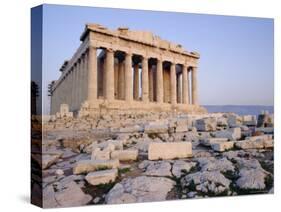 The Parthenon at Sunset, Unesco World Heritage Site, Athens, Greece, Europe-James Green-Stretched Canvas