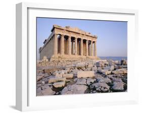 The Parthenon at Sunset, Unesco World Heritage Site, Athens, Greece, Europe-James Green-Framed Photographic Print